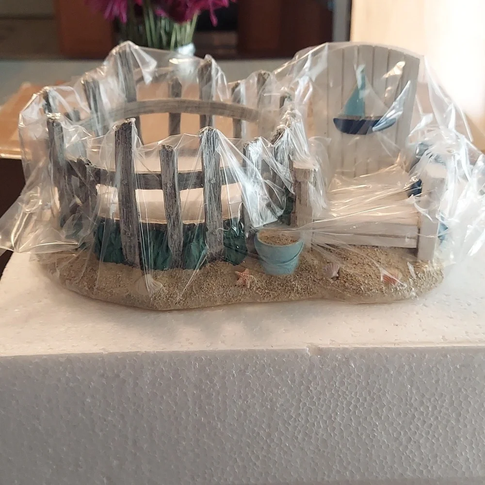 Yankee Candle Sailboat Beach Chair Candle Holder Fits LG Jar & Signature BNWT SO